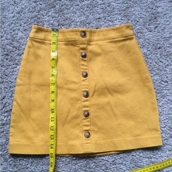 Forever 21 Mustard Yellow Mini Skirt - Picture 5 of 11